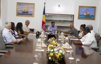 President Faure receives members of Preserve Seychelles at State House
