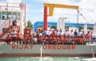 President Faure attends official launching of Vijay Construction Dredger