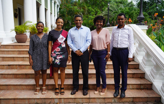 President receives first class honors Seychellois teacher graduates