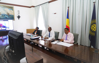 Vice-President Meriton represents Seychelles at Commonwealth Covid-19 Virtual Meeting