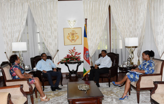 President Faure meets with the Red Cross Society of Seychelles