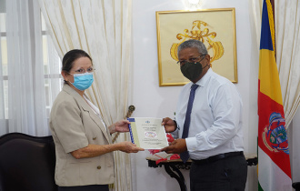 President Ramkalawan receives the Annual Report of the Ombudsman