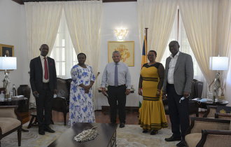 President Ramkalawan receives delegation of Pan-African Parliamentarians