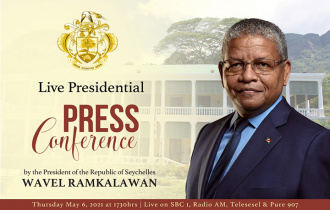 President Ramkalawan to hold live Presidential Press Conference on 6 May 2021