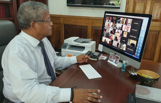 President Ramkalawan hosts virtual meeting to commemorate International Public Service Day