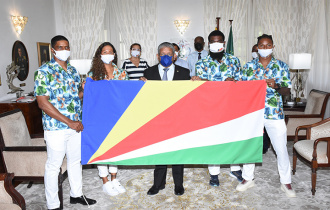President Ramkalawan welcomes Seychelles Olympic Games Delegation at State House