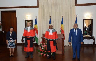 Justice Adeline and Justice Esparon Sworn in as Judges of the Supreme Court of Seychelles