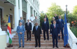 EU Delegation pays courtesy call on President Ramkalawan at State House