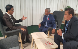 UNFCCC’s COP26 Climate Change Conference:  President Ramkalawan holds talks with President of Madagascar, Mr Rajoelina