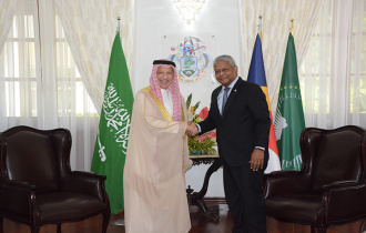 The President welcomes the Minister of State Affairs and the Saudi Royal Court Advisor of the Kingdom Of Saudi Arabia