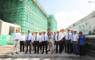 President Ramkalawan reviews progress for the construction of ‘SBC House’ Project