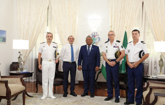 Visite de courtoisie à State House du Général de Brigade Pierre Poty Commandant de la Gendarmerie de La Réunion