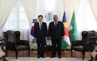 The new Korean Ambassador to Seychelles accredited