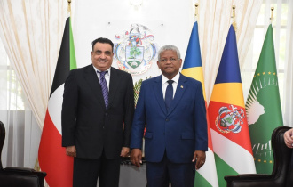 The Ambassador of the State of Kuwait to the Republic of Seychelles pays courtesy visit to the Head of State