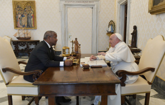 Seychelles President audience with His Holiness Pope Francis