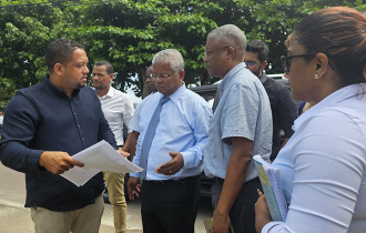 President Ramkalawan visits key projects in West Region of Mahe