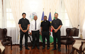 President Ramkalawan Welcomes Newly Ordained Clergy at State House