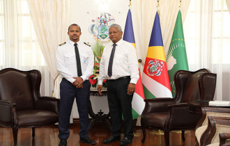 New Harbor Master Pays Courtesy Call to President Ramkalawan