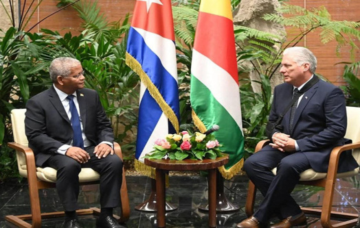 President Ramkalawan Holds Talks with Cuban President Diaz-Canel