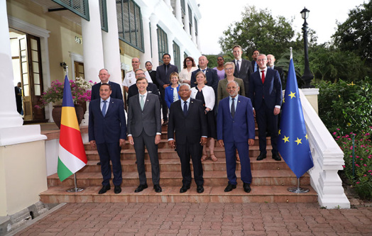 President Ramkalawan Welcomes European Union Delegation at State House