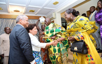 President Ramkalawan receives a Royal welcome in Kumasi, Ashanti Kingdom