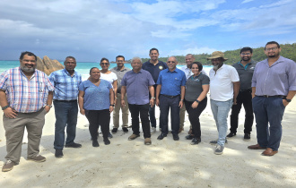 President Reviews Coastal Protection Efforts on Praslin and La Digue