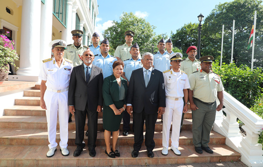 President Ramkalawan Presides Over Promotion Ceremony for Seychelles Defence Forces Officers