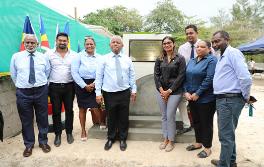 President Ramkalawan lays Foundation Stone and Unveils Official Plaque for New Micro Enterprise Centre on Praslin Grand Anse, Praslin