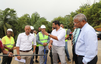 President Ramkalawan Visits Anse Royale Land Bank Project