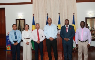 President Herminie Officiates Swearing-In of Board of Inquiry into the Importation of Firearms in Seychelles.