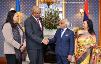 Seychelles President Dr Patrick Herminie Pays Courtesy Call on President Dharambeer Gokhool
