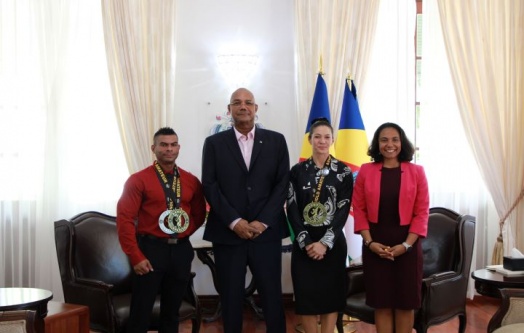 President meets Seychelles’ Arnold Classic champions, Signals Sport as a Pillar of Youth Empowerment and National Development