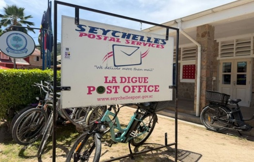 President Herminie Stop at La Digue Post Office During Inner Islands Tour