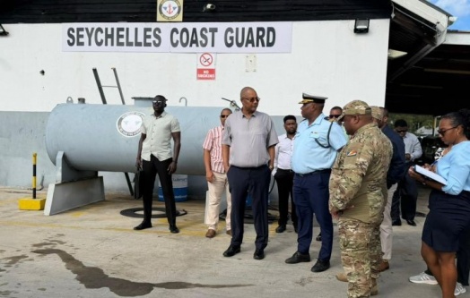 President Herminie Visits Coast Guard Jetty as Modernisation Project Advances on Praslin