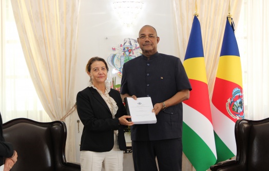 President Herminie Receives Final Assomption Island Inquiry Report