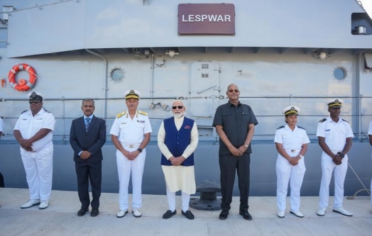 President Herminie and Prime Minister Modi Preside Over Handing Over of PS Lespwar
