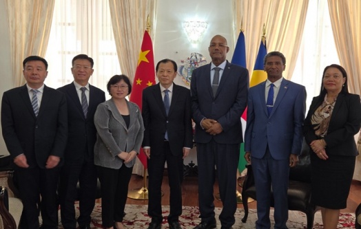 President Herminie Receives Chinese Minister for Transport During Courtesy Call