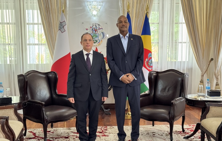 President Herminie Receives Credentials from Malta's First High Commissioner to Seychelles