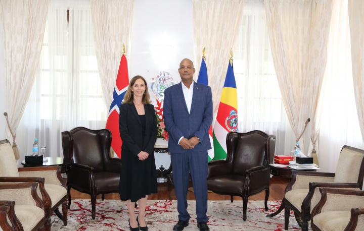 President Receives Credentials of Ambassador Designate of the Kingdom of Norway to the Republic of Seychelles