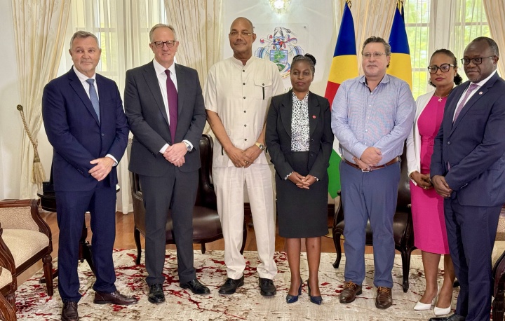 Absa Group Executive Introduces New Managing Director of Absa Bank Seychelles to President Herminie
