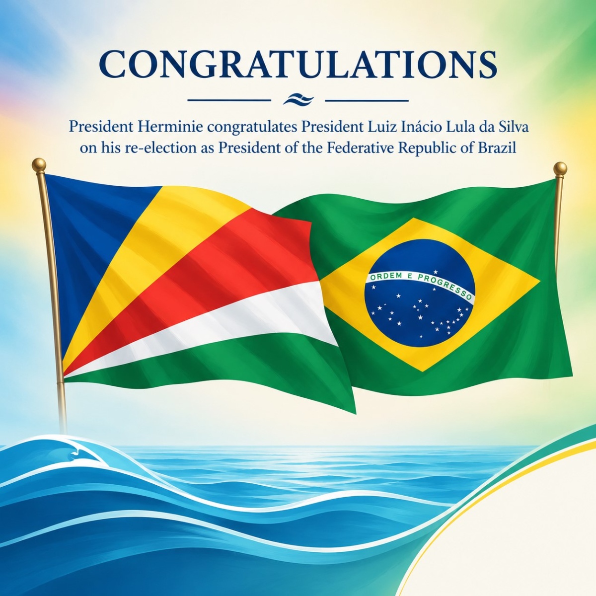 President Herminie Congratulates President Lula Da Silva on His Re-Election