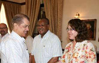 President Michel meeting Seychelles' ambassadors