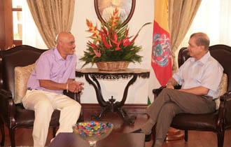 President Michel Meets With The Leader Of The Opposition