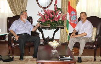 Courtesy Call By President James Mancham