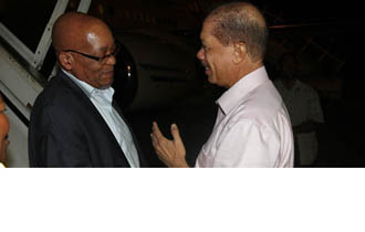 Presidents Michel and Zuma hold bilateral talks
