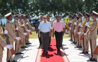 President Michel attends Promotion Ceremony of officers of the Seychelles People’s Defence Forces