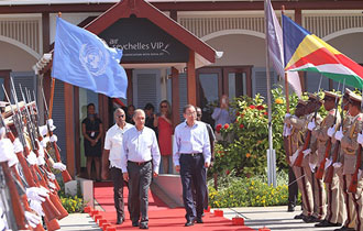 UNSG Ban Ki-moon bids farewell following historic visit to Seychelles