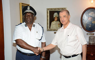 President Michel commends Police Commissioner Quatre as he bids farewell
