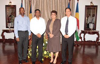 Vice-President Meriton, Designated Minister Mondon and Minister Larose Sworn in Office