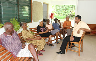 President Pays Surprise Visit to Anse Royale Home for the Elderly